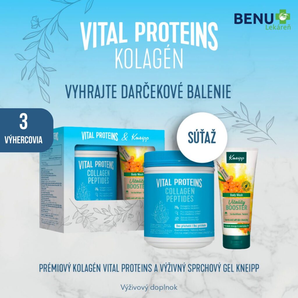 Súťaž o darčekové balenie kolagénu VITAL PROTEINS Collagen Peptides a sprchového gélu Kneipp Vitality Booster