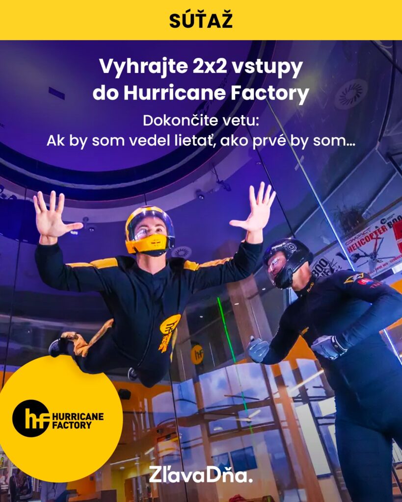 Súťaž o 2x 2 vstupenky do Hurricane Factory