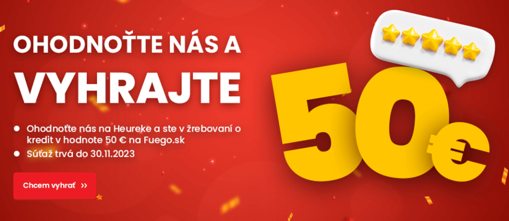 Vyhrajte 50 € na nákup na Fuego.sk