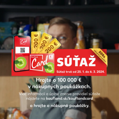 Súťaž s Kaufland Card o 500x nákupná poukážka Kaufland