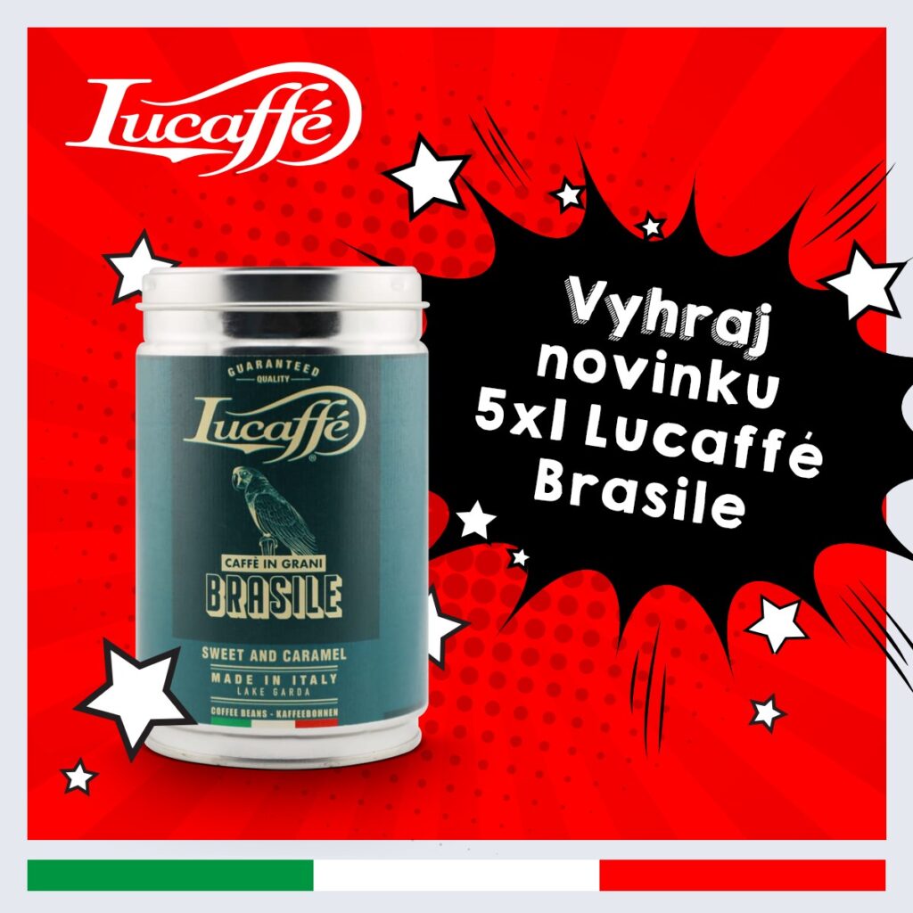 Vyhraj novinku 5x1 balenie Lucaffé Brasile 100% Arabica zrnková káva