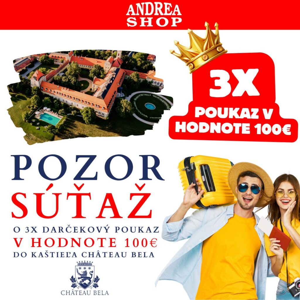 Vyhrajte 3x poukaz v hodnote 100€ na pobyt v Château Bela