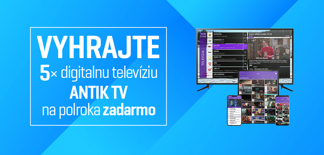 Vyhrajte digitálnu televíziu ANTIK na polroka zadarmo