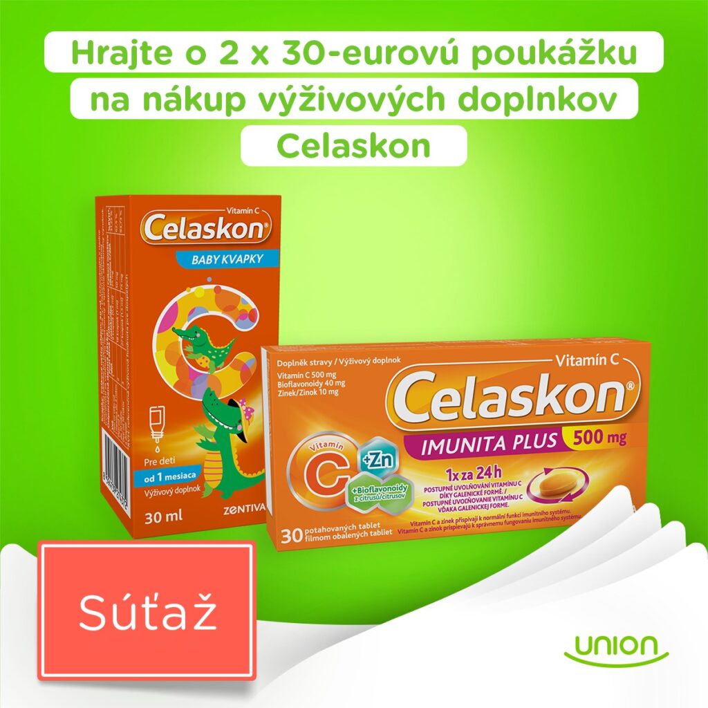 Súťaž o výživové doplnky Celaskon Imunita Plus a Celaskon Baby Kvapky