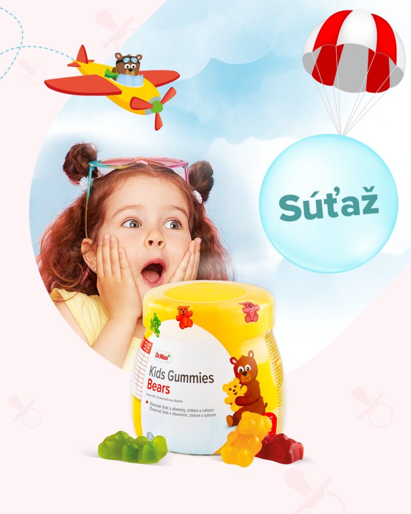 Vyhrajte obľúbené Kids Gummies - gumové vitamínové medvedíky