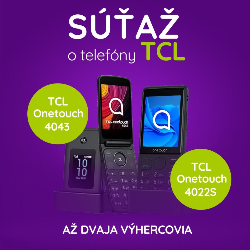 Súťaž o dva tlačidlové telefóny TCL