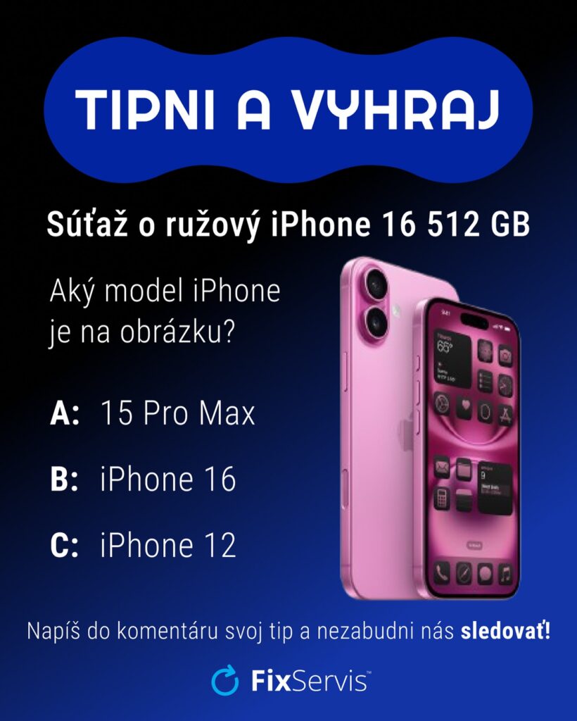 Súťaž o ružový iPhone 16 512 GB