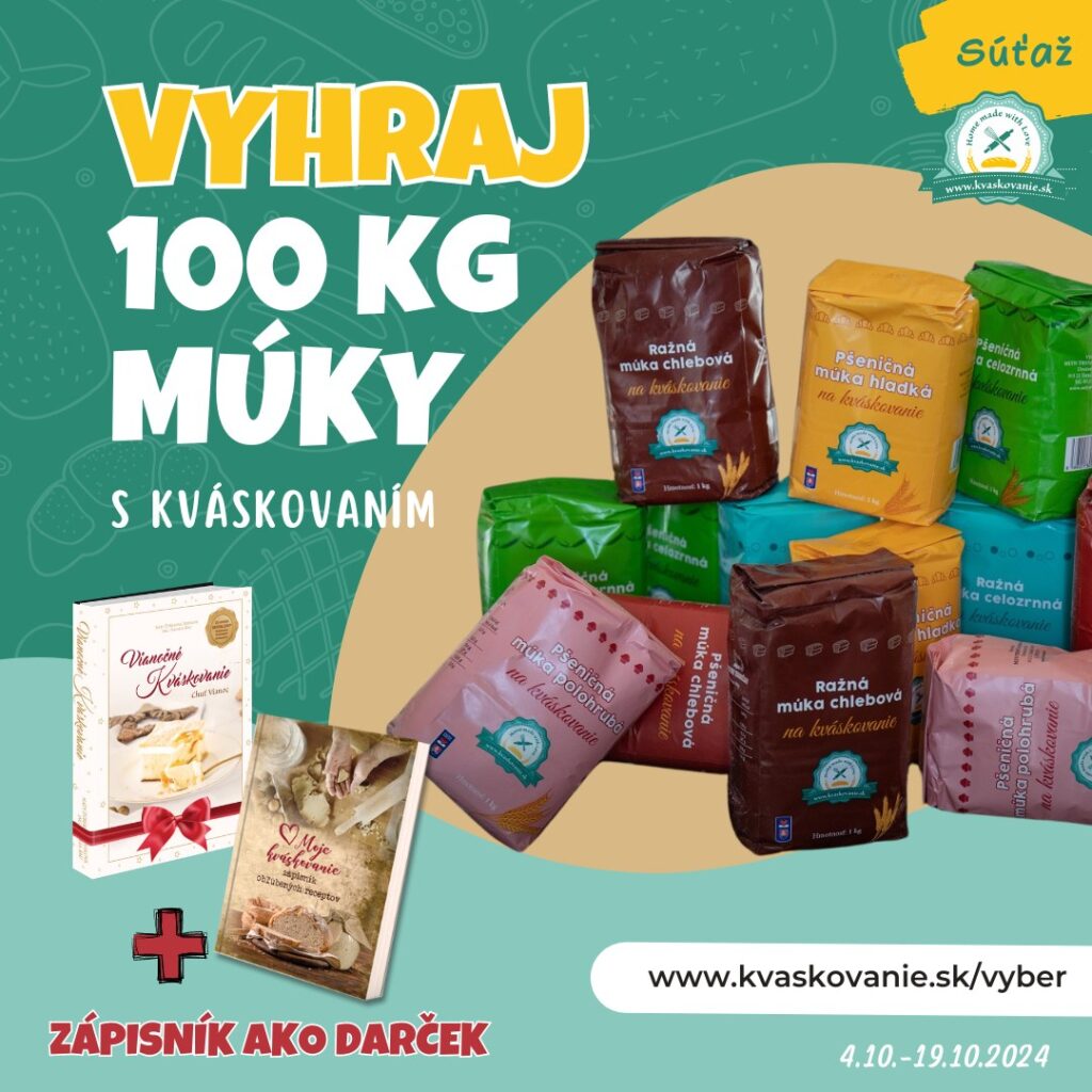 Vyhrajte 100 kg múky na kváskovanie