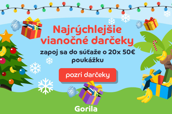 Súťaž o poukážky v hodnote 50€ do Gorila.sk