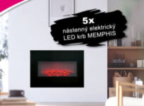 Vyhrajte nástenný elektrický LED krb Memphis