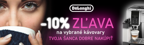 10% zľava na vybrané kávovary Delonghi