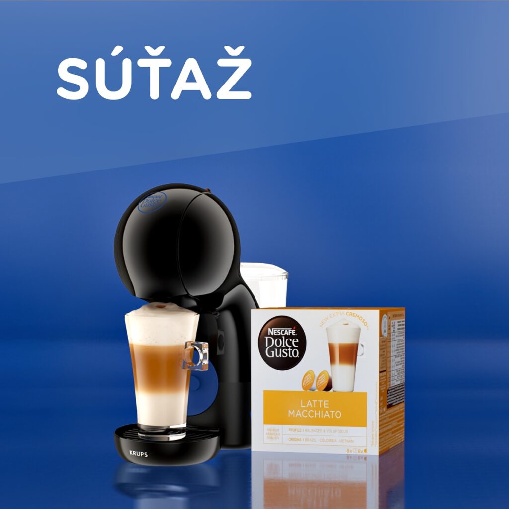 Súťaž o kávovar Dolce Gusto Piccolo XS a balenie kapsúl Latte Macchiato