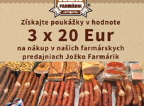 Vyhrajte 3 poukážky na nákup v našich farmárskych predajniach Jožko Farmárik v cene 20 Eur