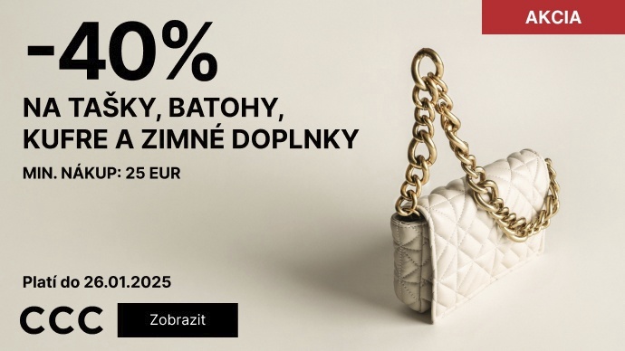 Zľavy až 40% na tašky a doplnky na CCC.sk