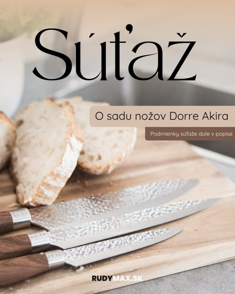 Súťaž o elegantnú súpravu nožov Dorre Akira